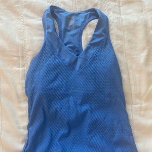 Lucky In Love tennis tank in blue